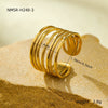 Fashion Geometric Irregular Titanium Steel Electroplated Women's Ring