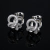 Fashion Geometric Irregular Zircon Twist Earrings Environmental Copper Trendy Ear Buckle Jewelry For Women