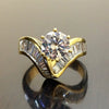 Fashion Geometric Ladder Square Irregular Ring Copper With Zirconia For Women