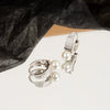Fashion Geometric Micro Inlaid Zircon Sterling Silver Earrings With Electroplated Finish