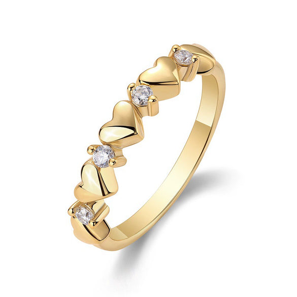 Fashion Geometric Moissanite Inlaid 925 Silver Ring For Women