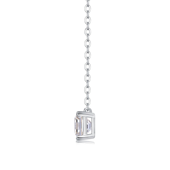 Fashion Geometric Moissanite Inlaid 925 Silver Women's Necklace