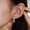 Fashion Geometric Moissanite 925 Sterling Silver Earrings Set With Diamonds