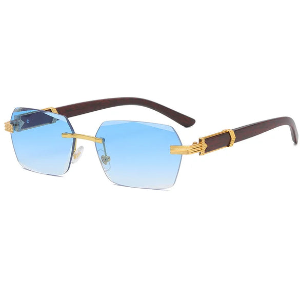Fashion Geometric Pc Square Frameless Women'S Sunglasses