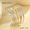 Fashion Geometric Semicircle Hollow Stainless Steel Electroplated Women's Bracelet