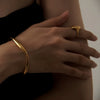 Fashion Geometric Shaped Irregular Stainless Steel Electroplated Female Bracelet