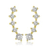 Fashion Geometric 925 Silver Zirconium Earrings With Electroplating