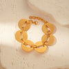 Fashion Geometric Stainless Steel Bracelet With Electroplating Design