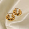 Fashion Geometric Stainless Steel Earrings Gold Plated Stainless Steel Earrings