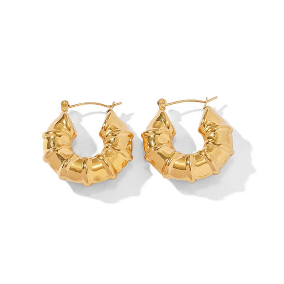 Fashion Geometric Stainless Steel Earrings Gold Plated Stainless Steel Earrings