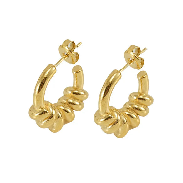 Fashion Geometric Stainless Steel Earrings Plating Stainless Steel Earrings 1 Pair