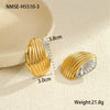 Fashion Geometric Stainless Steel Earrings With Electroplating For Women