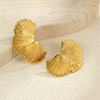 Fashion Geometric Stainless Steel Earrings With Electroplating For Women