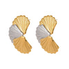 Fashion Geometric Stainless Steel Earrings With Electroplating For Women