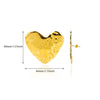 Fashion Geometric Stainless Steel Gold Electroplated Heartshaped Earrings