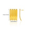 Fashion Geometric Stainless Steel Gold Electroplated Heartshaped Earrings