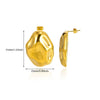 Fashion Geometric Stainless Steel Gold Electroplated Heartshaped Earrings