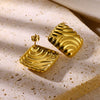 Fashion Geometric Stainless Steel Gold Plated Earrings