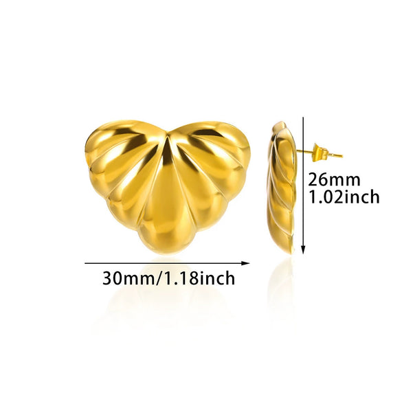 Fashion Geometric Stainless Steel Gold Plated Earrings