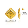 Fashion Geometric Stainless Steel Gold Plated Earrings