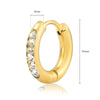 Fashion Geometric Stainless Steel Inlay Zircon Earrings 1 Pair