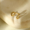 Fashion Geometric Stainless Steel Irregular Round Water Drop Electroplated Bracelet Ring Suit