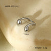 Fashion Geometric Stainless Steel Irregular Round Water Drop Electroplated Bracelet Ring Suit