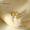 Fashion Geometric Stainless Steel Irregular Round Water Drop Electroplated Bracelet Ring Suit