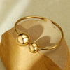 Fashion Geometric Stainless Steel Irregular Round Water Drop Electroplated Bracelet Ring Suit
