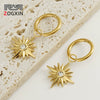 Fashion Geometric 316L Stainless Steel 18K Gold Plated Earrings For Women