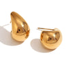 Fashion Geometric Stainless Steel 18K Gold Plated Hollow Hook Earrings For Women