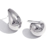 Fashion Geometric Stainless Steel 18K Gold Plated Hollow Hook Earrings For Women