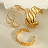 Fashion Geometric Stainless Steel 18K Gold Plated Women's Bracelet