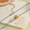 Fashion Geometric Stainless Steel Necklace For Women With Vacuum Electroplated Simple Clavicle Chain