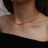 Fashion Geometric Stainless Steel Patchwork Plating Gold Plated Necklace
