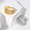 Fashion Geometric Stainless Steel Plating Open Ring