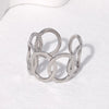 Fashion Geometric Stainless Steel Plating Open Ring