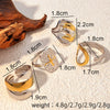 Fashion Geometric Stainless Steel Ring With Heart Shape And Electroplating Treatment Unisex Light Luxury Niche Design