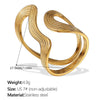 Fashion Geometric 316L Stainless Steel Ring With 18K Gold Plating And Niche Design