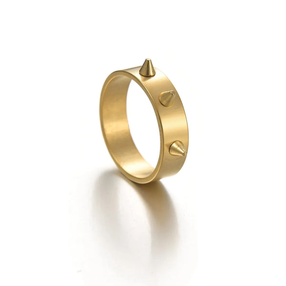 Fashion Geometric 201 Stainless Steel Gold Plated Unisex Rings
