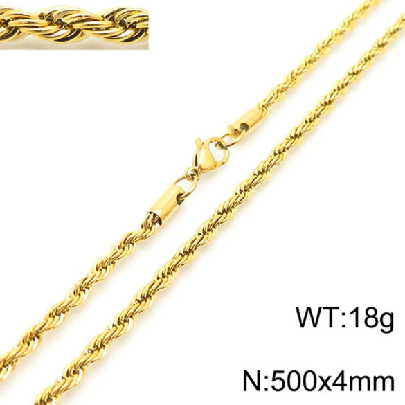 Fashion Geometric Stainless Steel Titanium Steel Plating Gold Plated Necklace