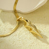 Fashion Geometric Stainless Steel Twisted Winding Snake Bone Chain Necklace With Electroplating Treatment