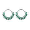 Fashion Geometric Sunflower Earrings With Zircon Silver Needle And Electroplated Copper For Couples