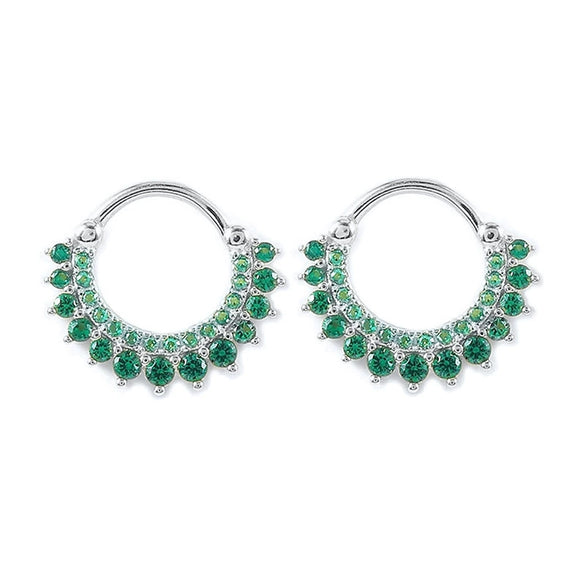 Fashion Geometric Sunflower Earrings With Zircon Silver Needle And Electroplated Copper For Couples