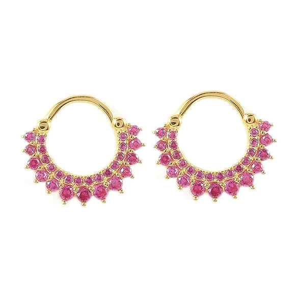 Fashion Geometric Sunflower Earrings With Zircon Silver Needle And Electroplated Copper For Couples