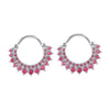 Fashion Geometric Sunflower Earrings With Zircon Silver Needle And Electroplated Copper For Couples
