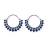 Fashion Geometric Sunflower Earrings With Zircon Silver Needle And Electroplated Copper For Couples