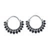 Fashion Geometric Sunflower Earrings With Zircon Silver Needle And Electroplated Copper For Couples
