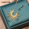 Fashion Geometric Sunflower Titanium Steel Clavicle Chain Women's Necklace Jewelry