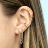 Fashion Geometric Tassel Chain Hanging Earrings For Women With Silver Needle And Copper Electroplated Versatile Stylish Dangle Earrings